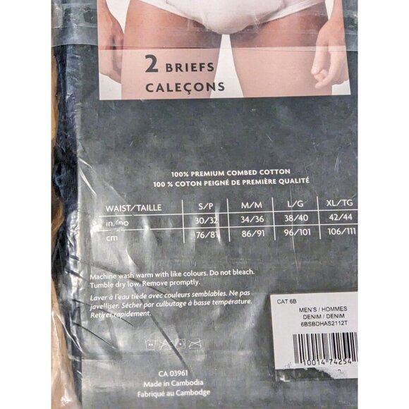 Denver Hayes Mens Classic Briefs 2 Pack Size Medium NEW in Package Blue - Picture 3 of 4